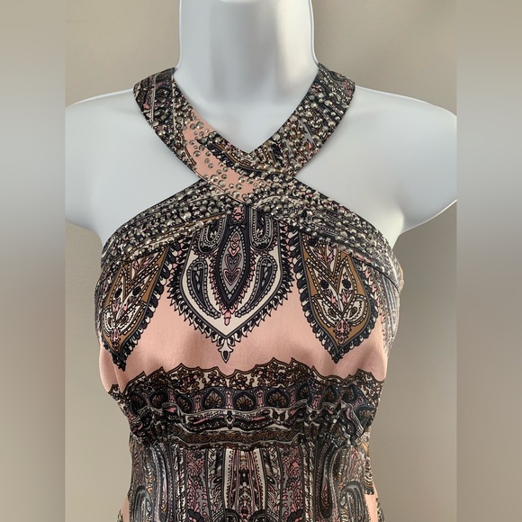 Cache Silk Handkerchief Halter Blouse - Picture 3 of 16